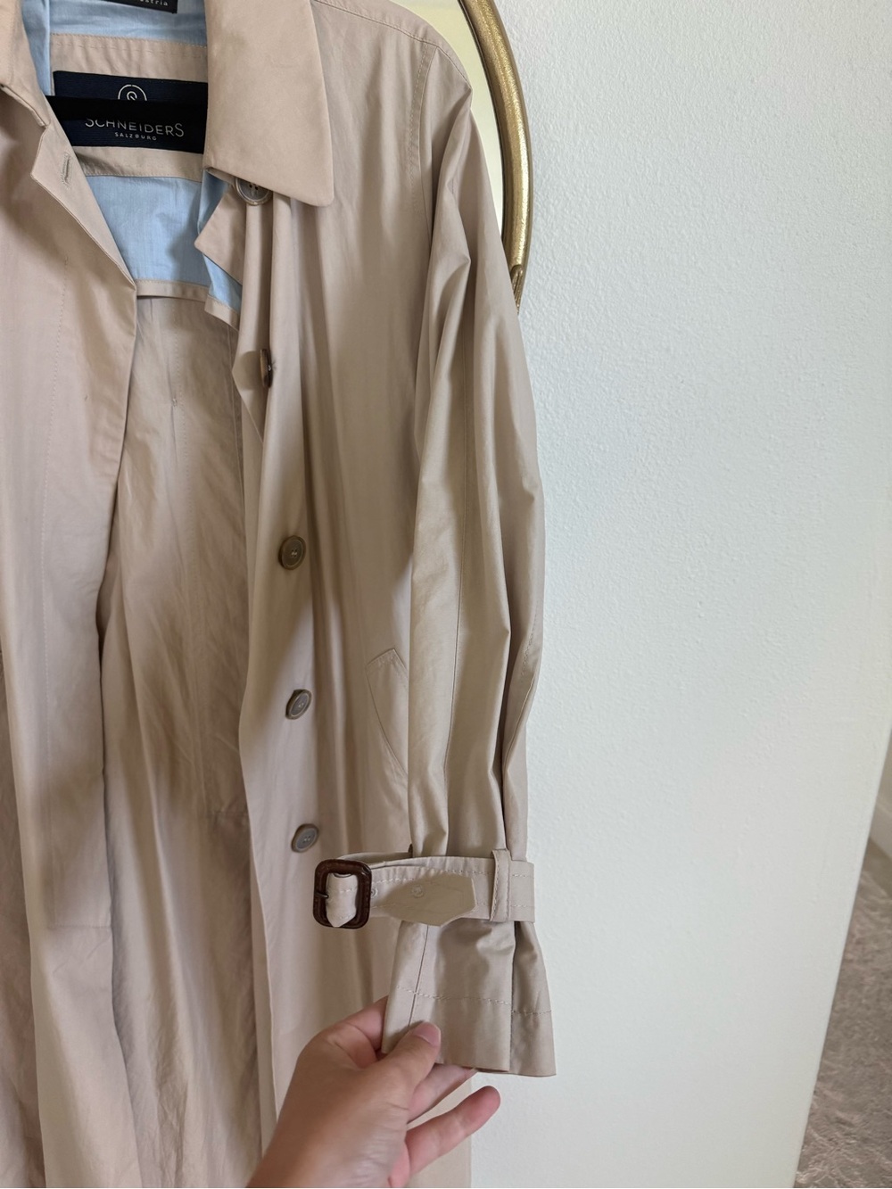 Schneider’s Classic Beige Trench Coat - Picture 3 of 7